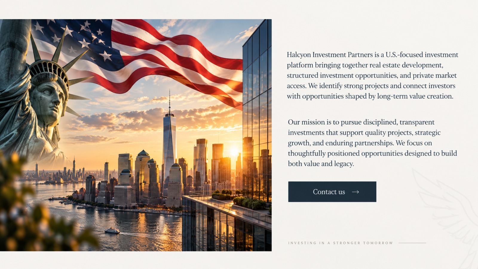 About Halcyon Investment Partners, its investment focus and mission
